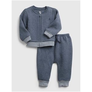 Baby teplákovka quilted outfit set Modrá vyobraziť