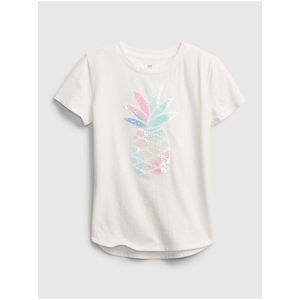 Detské tričko flippy sequin graphic t-shirt Biela vyobraziť