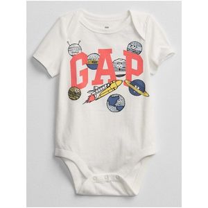 Baby body GAP Logo bodysuit Biela vyobraziť