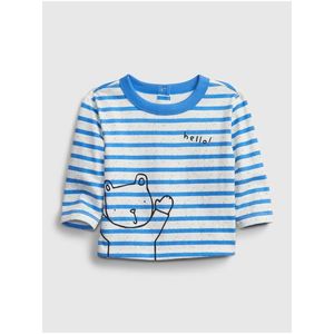 Baby tričko stripe t-shirt Modrá vyobraziť