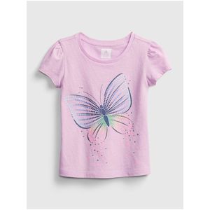 Detské tričko organic mix and match graphic t-shirt Ružová vyobraziť