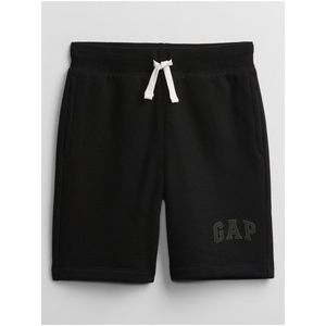 Detské kraťasy GAP Logo pull-on shorts Čierna vyobraziť