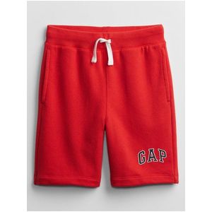Detské kraťasy GAP Logo pull-on shorts Červená vyobraziť