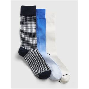 Ponožky crew socks, 3 páry Modrá vyobraziť