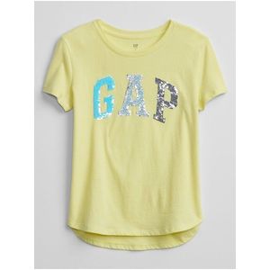 Detské tričko GAP Logo flippy sequin t-shirt Žltá vyobraziť