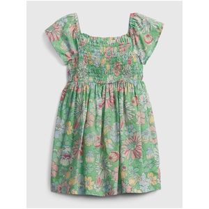 Detské šaty smocked floral dress Zelená vyobraziť