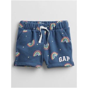 Detské kraťasy GAP Logo print pull-on shorts Modrá vyobraziť