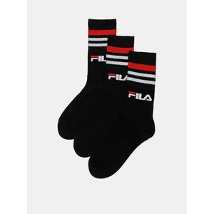 Sada troch párov čiernych dámskych ponožiek FILA vyobraziť
