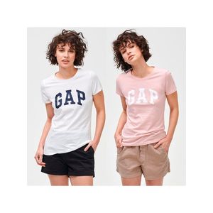 Tričko GAP Logo franchise classic, 2ks Biela vyobraziť