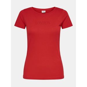 Červené tričko s nápisom Jacqueline de Yong Chicago vyobraziť