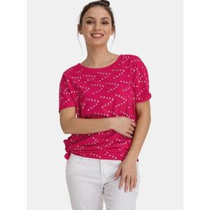 Ružové dámske vzorované voľné tričko SAM 73 vyobraziť