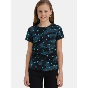 Tmavomodré dievčenské vzorované tričko SAM 73 vyobraziť