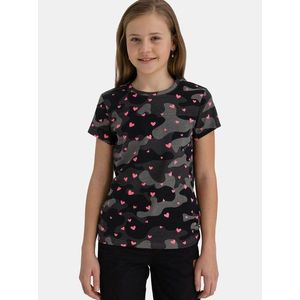 Čierne dievčenské vzorované tričko SAM 73 vyobraziť