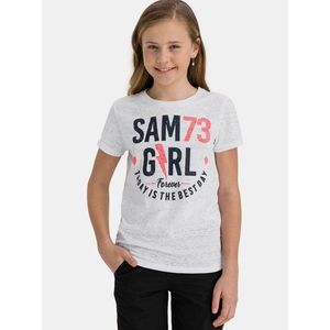 Biele dievčenské tričko s potlačou SAM 73 vyobraziť