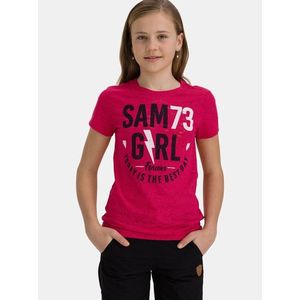 Ružové dievčenské tričko s potlačou SAM 73 vyobraziť
