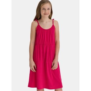 Ružové dievčenské šaty na ramienka SAM 73 vyobraziť