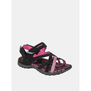 Ružovo-čierne dievčenské vzorované sandále LOAP vyobraziť