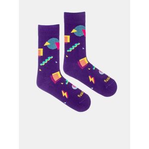 Fialové vzorované ponožky Fusakle vyobraziť