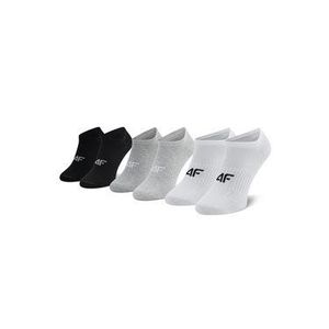4F Súprava 3 párov kotníkových ponožiek unisex H4L21-SOD008 Čierna vyobraziť