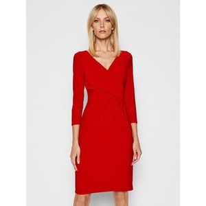 Lauren Ralph Lauren Koktejlové šaty 250768183018 Červená Regular Fit vyobraziť