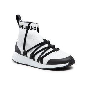 Pepe Jeans Sneakersy Koko Sock PLS30842 Biela vyobraziť