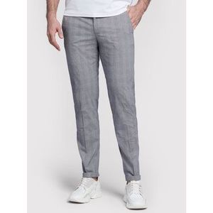 Vistula Bavlnené nohavice Alain Chequered XA1226 Sivá Slim Fit vyobraziť