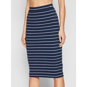 Tommy Jeans Puzdrová sukňa Bodycon Stripes DW0DW10142 Tmavomodrá Slim Fit vyobraziť