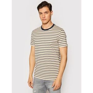 Jack&Jones Tričko Striped 12164640 Hnedá Slim Fit vyobraziť