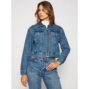 Calvin Klein Jeans Džínsová bunda J20J214571 Tmavomodrá Cropped Fit vyobraziť