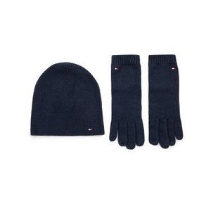 Tommy Hilfiger Súprava čiapka a rukavice Flag Knit Beanie & Gloves Gp AW0AW07198 Tmavomodrá vyobraziť