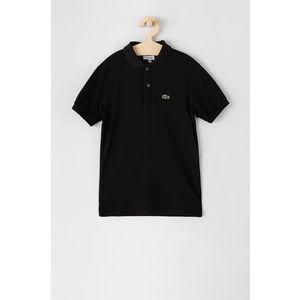 Detské polo tričko Lacoste čierna farba, s nášivkou vyobraziť