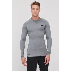 Tričko s dlhým rukávom Nike pánske, šedá farba vyobraziť