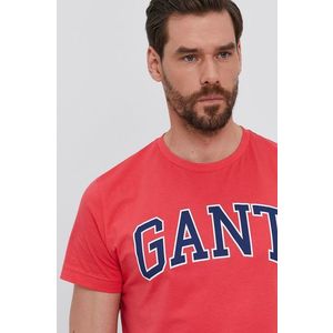 Tričko Gant pánske, ružová farba, s potlačou vyobraziť