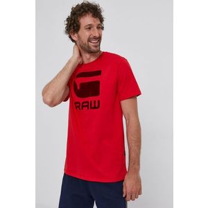 Tričko G-Star Raw pánske, červená farba, s potlačou vyobraziť