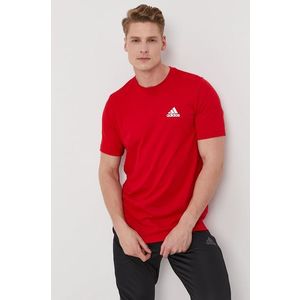 Tréningové tričko adidas GT5552 červená farba, jednofarebné vyobraziť