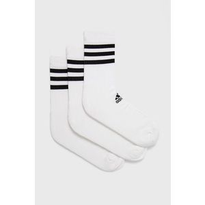 Ponožky adidas (3-pack) DZ9346 pánske, biela farba vyobraziť