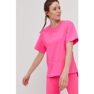 Tričko adidas by Stella McCartney dámske, ružová farba vyobraziť