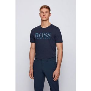 Tričko Boss Athleisure pánske, tmavomodrá farba, s potlačou vyobraziť