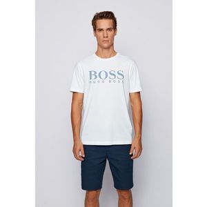 Tričko Boss Athleisure pánske, biela farba, s potlačou vyobraziť
