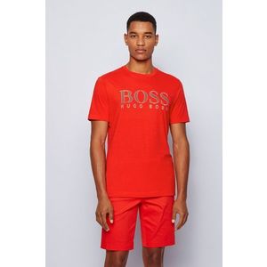 Tričko Boss Athleisure pánske, červená farba, s potlačou vyobraziť