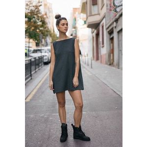 Šaty MUUV Skategirl šedá farba, mini, oversize vyobraziť