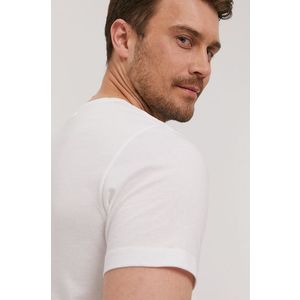 Tričko Baldessarini pánske, biela farba, jednofarebné vyobraziť