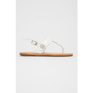 Kožené sandále Tommy Hilfiger dámske, biela farba vyobraziť