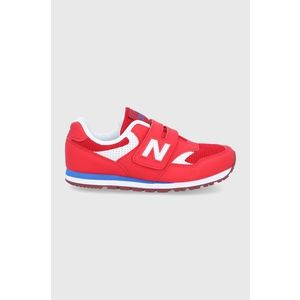 Detské topánky New Balance YV393BBP červená farba vyobraziť