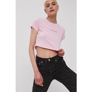 Tričko Calvin Klein Jeans dámske, ružová farba vyobraziť