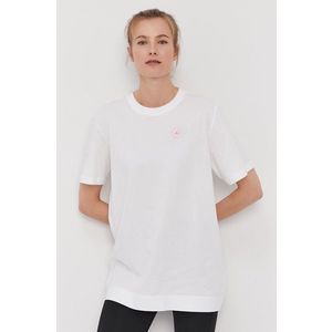 Tričko adidas by Stella McCartney GL5268 dámske, biela farba vyobraziť