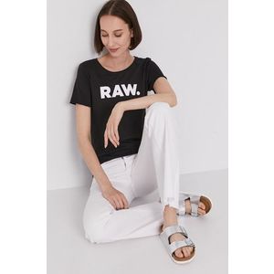 Tričko G-Star Raw dámske, čierna farba vyobraziť