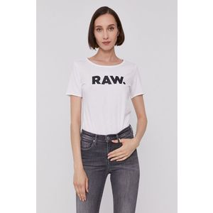 Tričko G-Star Raw dámske, biela farba vyobraziť