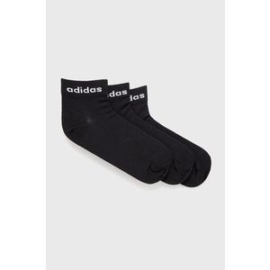 Ponožky adidas (3-pack) GE6177 pánske, čierna farba vyobraziť