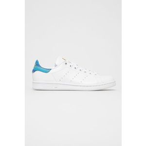 Topánky adidas Originals Stan Smith biela farba, na plochom podpätku vyobraziť